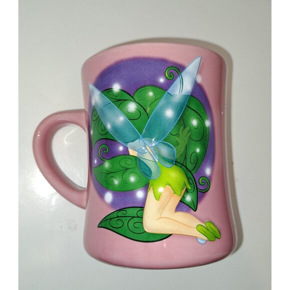 Disney Tinkerbell Mug Pink 4 Inches Wide 4.5 Inches Tall - Picture 7 of 11